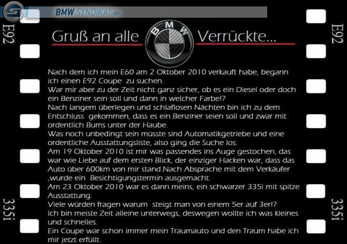 Black Racer... - 3er BMW - E90 / E91 / E92 / E93