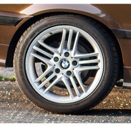 BMW Styling 89 Felge in 8x17 ET 47 mit Dunlop Sport Maxx RT Reifen in 225/45/17 montiert hinten mit 12 mm Spurplatten Hier auf einem 3er BMW E36 320i (Coupe) Details zum Fahrzeug / Besitzer