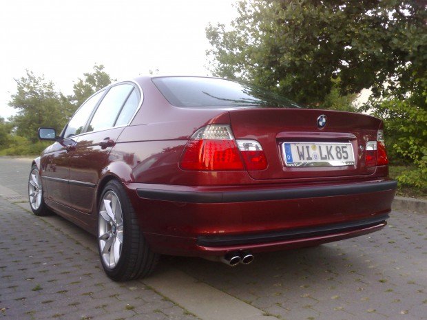 Rot mit Chrom - 3er BMW - E46