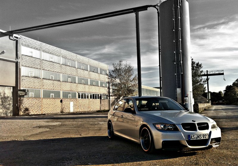 330i | Titansilber + Styling 95 Valencia Orange - 3er BMW - E90 / E91 / E92 / E93