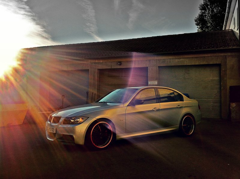 330i | Titansilber + Styling 95 Valencia Orange - 3er BMW - E90 / E91 / E92 / E93