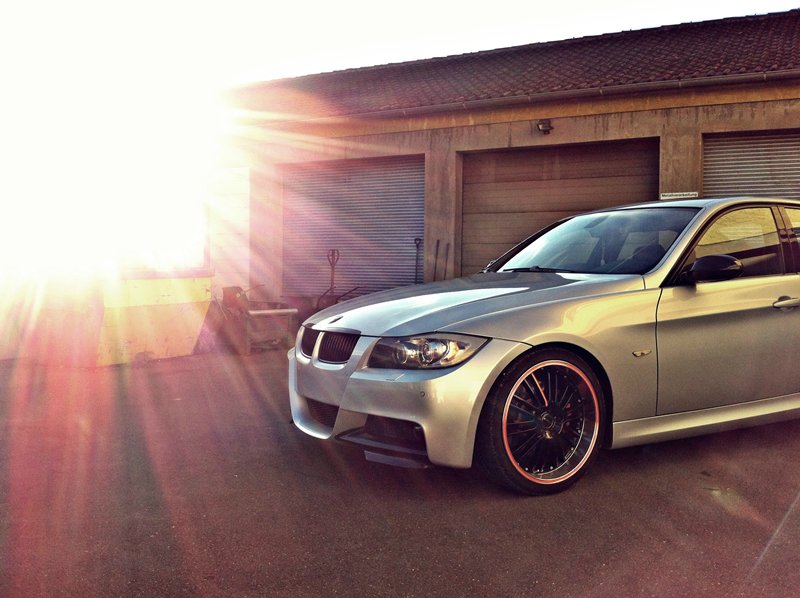 330i | Titansilber + Styling 95 Valencia Orange - 3er BMW - E90 / E91 / E92 / E93