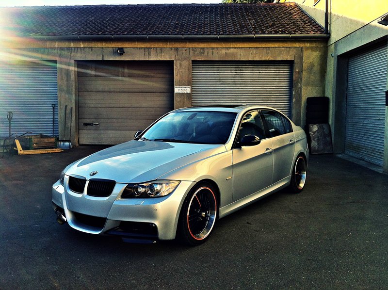 330i | Titansilber + Styling 95 Valencia Orange - 3er BMW - E90 / E91 / E92 / E93