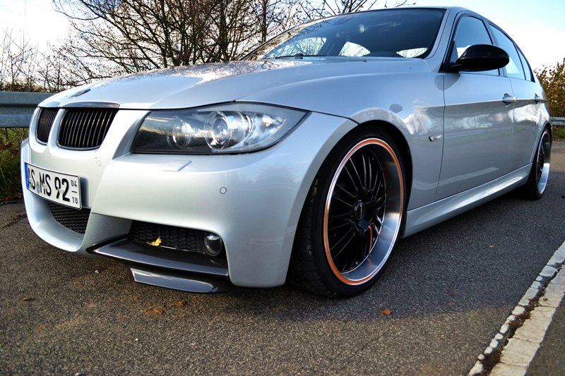 330i | Titansilber + Styling 95 Valencia Orange - 3er BMW - E90 / E91 / E92 / E93