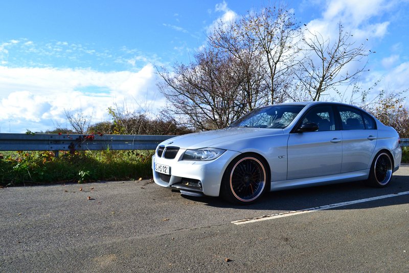 330i | Titansilber + Styling 95 Valencia Orange - 3er BMW - E90 / E91 / E92 / E93