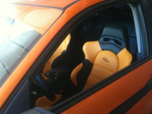 Oranger Compact *Carbon Orange foliert * - 3er BMW - E46