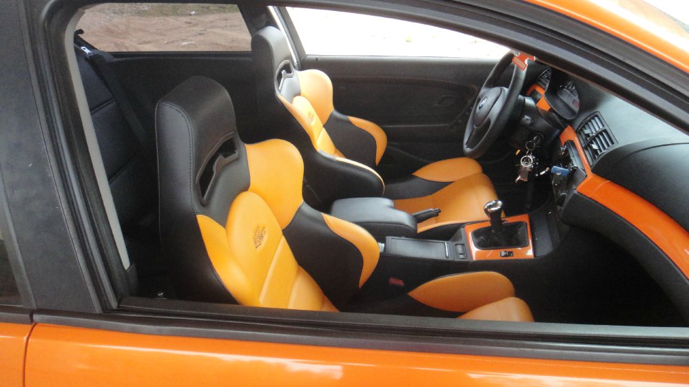 Oranger Compact *Carbon Orange foliert * - 3er BMW - E46