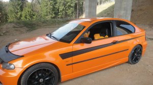 Oranger Compact *Carbon Orange foliert * - 3er BMW - E46