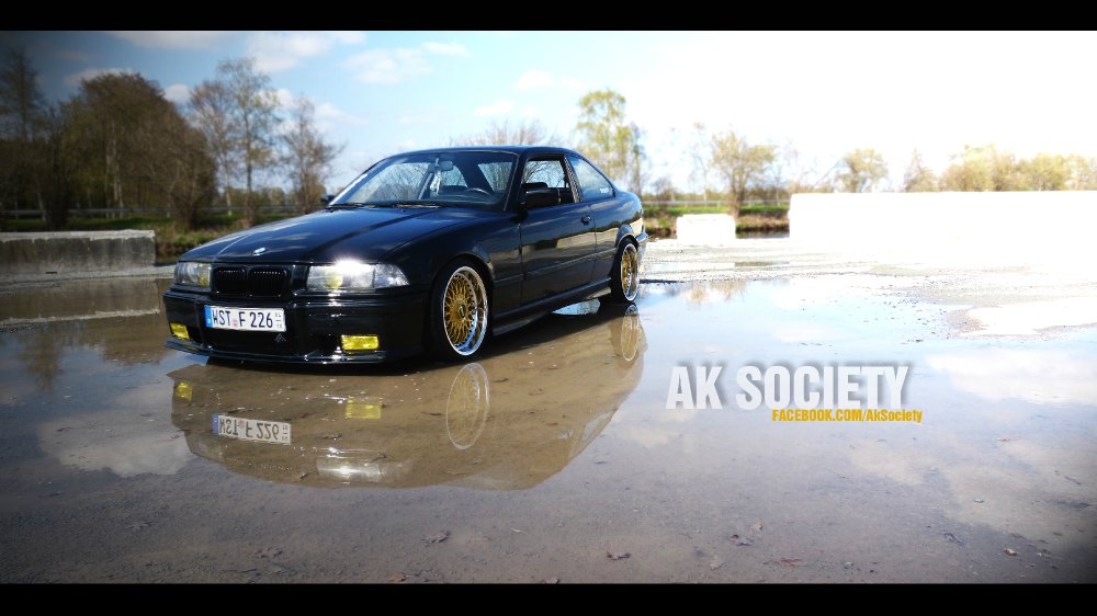 AK Society> Glanz Schwarz auf BBS - 3er BMW - E36