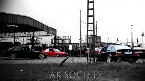 AK Society> Glanz Schwarz auf BBS - 3er BMW - E36