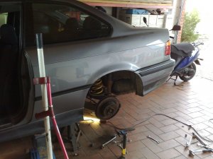 E36 Coupe Arktisgrau meets Cosmosschwarz Neuaufbau - 3er BMW - E36