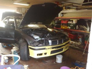 E36 Coupe Arktisgrau meets Cosmosschwarz Neuaufbau - 3er BMW - E36