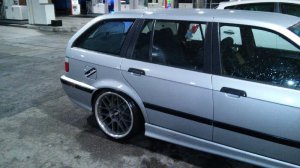 BBS RX Felge in 8.5x18 ET 22 mit Hankook EVO S1 Reifen in 205/40/18 montiert vorn Hier auf einem 3er BMW E36 323i (Touring) Details zum Fahrzeug / Besitzer