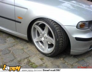Hersteller nicht gefunden  Felge in 9x18 ET 40 mit Nankang  Reifen in 225/40/18 montiert vorn mit 5 mm Spurplatten Hier auf einem 3er BMW E46 316ti (Compact) Details zum Fahrzeug / Besitzer