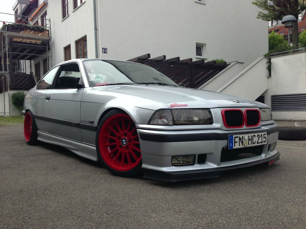 Bmw 320i StanceWorks red silver - 3er BMW - E36