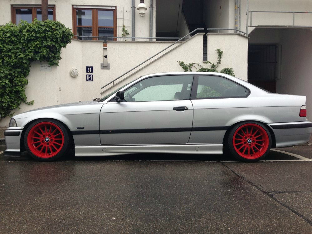 Bmw 320i StanceWorks red silver - 3er BMW - E36