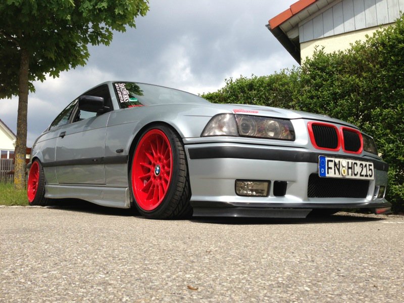 Bmw 320i StanceWorks red silver - 3er BMW - E36