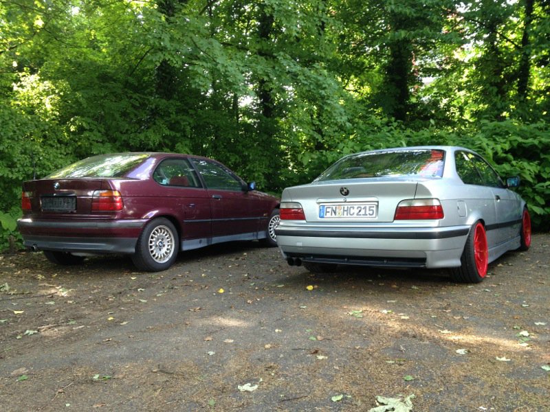 Bmw 320i StanceWorks red silver - 3er BMW - E36