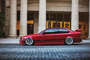 Bmw 320i StanceWorks red silver - 3er BMW - E36 Bmw 320i StanceWorks red silver - 3er BMW - E36