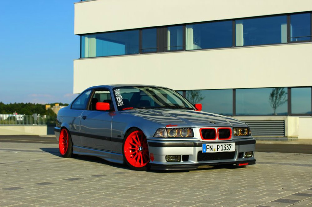 Bmw 320i StanceWorks red silver - 3er BMW - E36