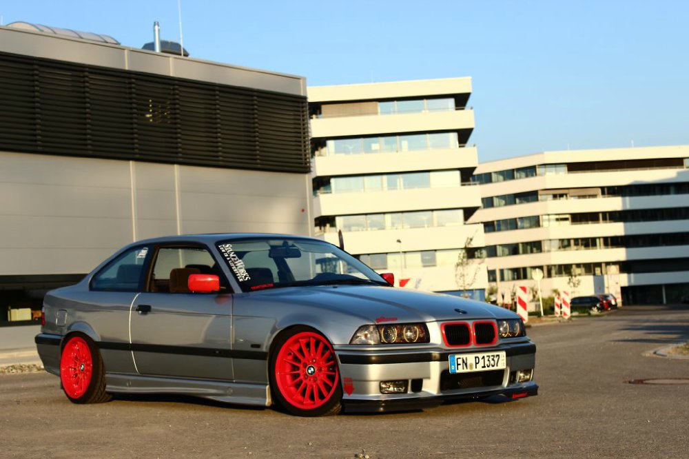 Bmw 320i StanceWorks red silver - 3er BMW - E36