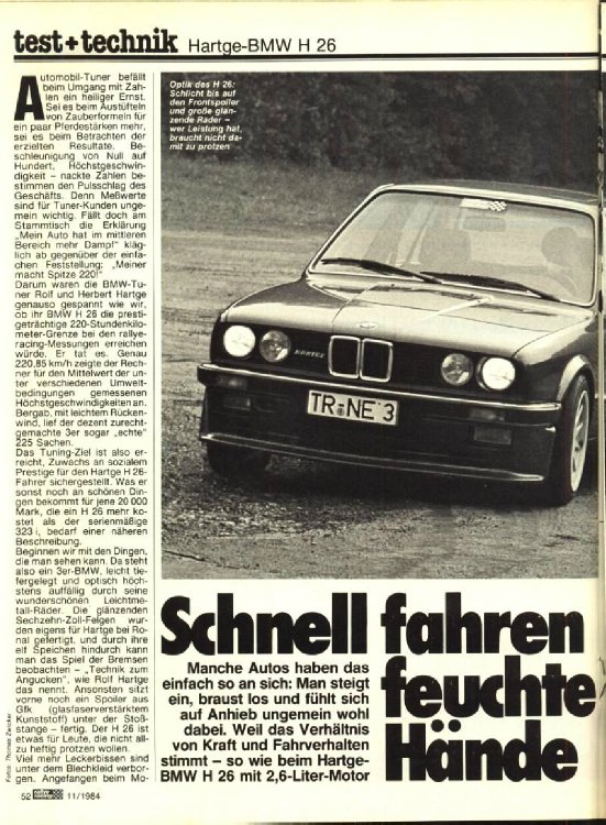 HARTGE H26 Bj.1984 - 3er BMW - E30