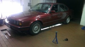 umbau von 520 auf 525i Calypso Rot und Borbet A - 5er BMW - E34