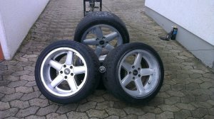 umbau von 520 auf 525i Calypso Rot und Borbet A - 5er BMW - E34