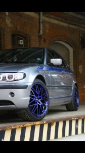 Oxigin Oxirock Blue Polish Felge in 7.5x18 ET 35 mit Uniroyal Rainsport2 Reifen in 225/40/18 montiert vorn Hier auf einem 3er BMW E46 316i (Limousine) Details zum Fahrzeug / Besitzer