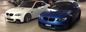 M3 in Weiss war orange, Aluminiummatt und schwarz - 3er BMW - E90 / E91 / E92 / E93