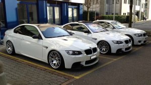 M3 in Weiss war orange, Aluminiummatt und schwarz - 3er BMW - E90 / E91 / E92 / E93