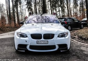 M3 in Weiss war orange, Aluminiummatt und schwarz - 3er BMW - E90 / E91 / E92 / E93