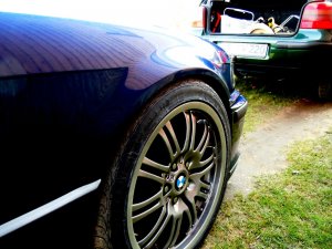 BMW Styling 67 Felge in 8x18 ET 47 mit Syron  Reifen in 225/40/18 montiert vorn mit 20 mm Spurplatten Hier auf einem 3er BMW E36 325i (Coupe) Details zum Fahrzeug / Besitzer