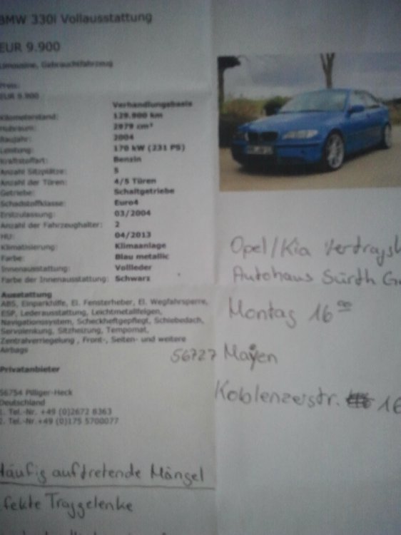 Mein neuer 330i - 3er BMW - E46