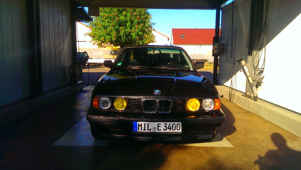 2.Wagen 'E34 Diamant Yellow Side/18" BBS RZ 493 - 5er BMW - E34