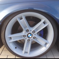 BMW X3 Felge in 8.5x19 ET 46 mit Dunlop SPORT MAXX GT Reifen in 225/35/19 montiert vorn mit 10 mm Spurplatten Hier auf einem 3er BMW E46 325i (Cabrio) Details zum Fahrzeug / Besitzer