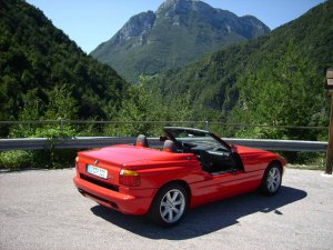 Rast nach toller Passfahrt heimwrts vom Gardasee - BMW Z1, Z3, Z4, Z8