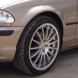 RH Felgen  Felge in 8.5x18 ET 55 mit Nankang  Reifen in 225/40/18 montiert vorn mit 20 mm Spurplatten Hier auf einem 3er BMW E46 320i (Limousine) Details zum Fahrzeug / Besitzer