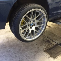 BMW CSL Felge in 9.5x19 ET  mit Hankook S1 evo Reifen in 255/30/19 montiert hinten mit folgenden Nacharbeiten am Radlauf: gebrdelt und gezogen Hier auf einem 3er BMW E46 328i (Coupe) Details zum Fahrzeug / Besitzer