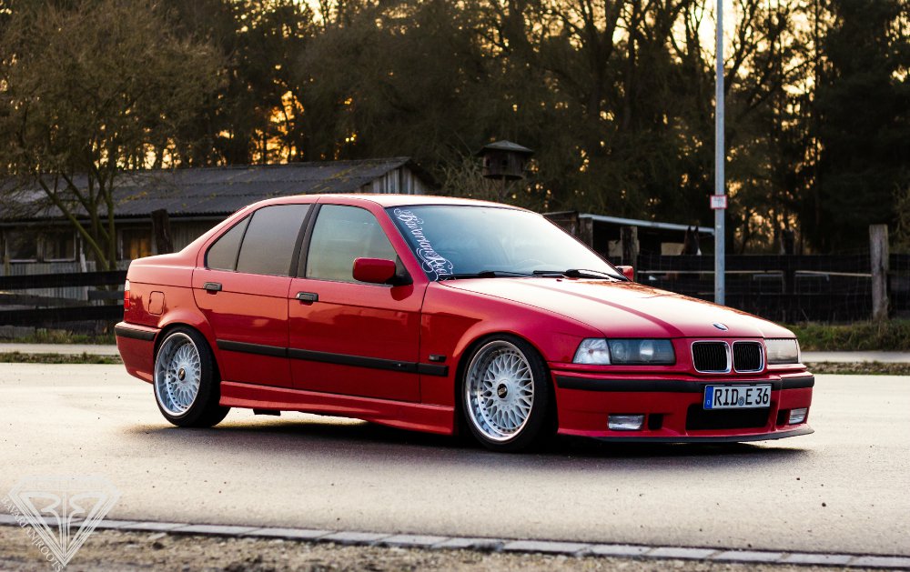 Red Low E36 mit BBS RC und LowTec 9.2 und 328 AGA - 3er BMW - E36