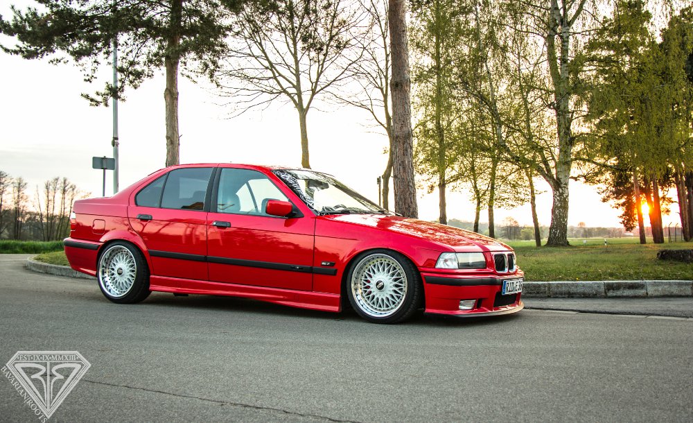 Red Low E36 mit BBS RC und LowTec 9.2 und 328 AGA - 3er BMW - E36