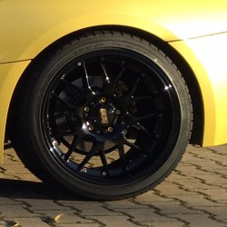 BBS RS-GT Felge in 9.5x18 ET 25 mit Toyo Proxes R1R Reifen in 255/35/18 montiert hinten und mit folgenden Nacharbeiten am Radlauf: gebrdelt und gezogen Hier auf einem Z4 BMW E86 3.0si (Coupe) Details zum Fahrzeug / Besitzer