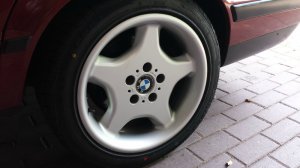 BMW Styling 16 Flachstern Felge in 9x17 ET 26 mit - Eigenbau - Achilles Reifen in 255/40/17 montiert hinten Hier auf einem 5er BMW E34 525tds (Limousine) Details zum Fahrzeug / Besitzer