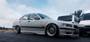 white.stanced.twen'yeight.sedan - 3er BMW - E36