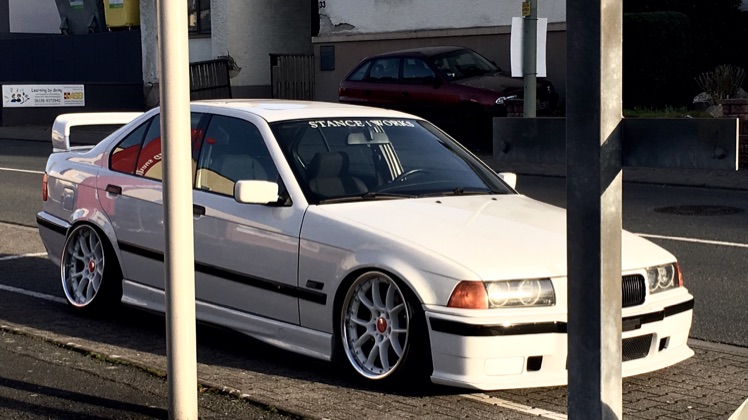 white.stanced.twen'yeight.sedan - 3er BMW - E36