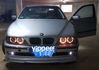 e 39, aktiksilber, Vollleder grau, 523i, Schaltget - 5er BMW - E39