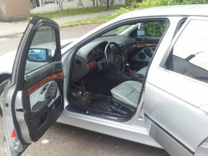 e 39, aktiksilber, Vollleder grau, 523i, Schaltget - 5er BMW - E39