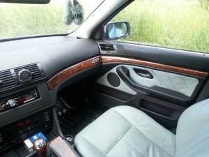 e 39, aktiksilber, Vollleder grau, 523i, Schaltget - 5er BMW - E39
