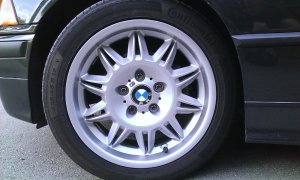 BMW Styling 39 Felge in 8.5x17 ET 41 mit Continental Sport contact 5 Reifen in 245/40/17 montiert hinten Hier auf einem 3er BMW E36 320i (Coupe) Details zum Fahrzeug / Besitzer