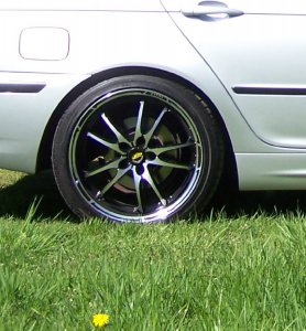 Dotz Tupac Felge in 8x18 ET 35 mit Bridgestone Potenza RE050 Reifen in 225/40/18 montiert hinten Hier auf einem 3er BMW E46 316i (Limousine) Details zum Fahrzeug / Besitzer